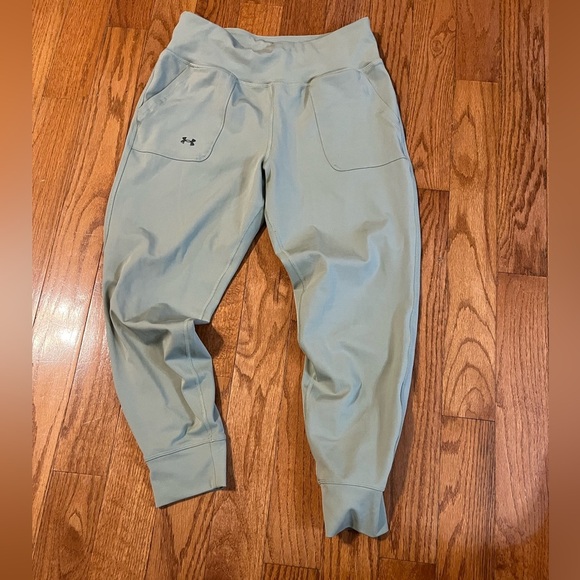 Under Armour Motion Gray/Green 4-Way Stretch Jogger Leggings Women’s L Joggers - Picture 11 of 11
